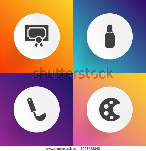 Modern Simple Vector Icon Set On Stock Vector Royalty Free