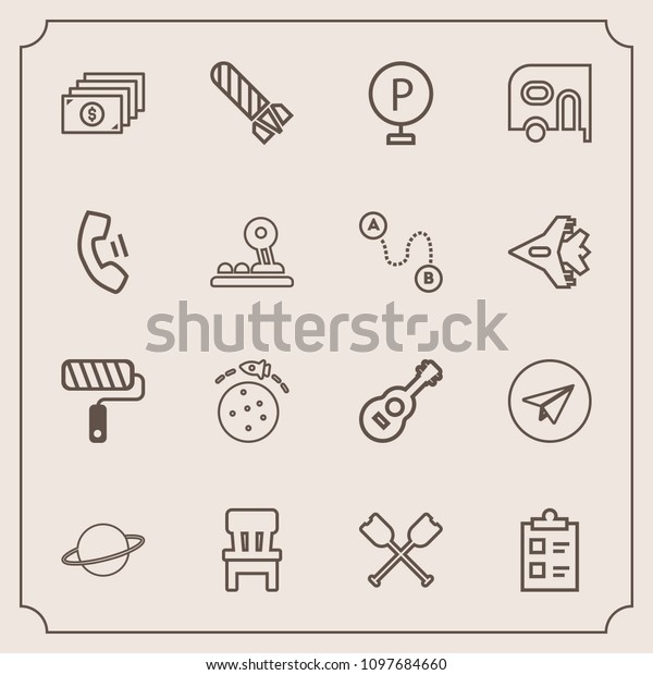 Modern, simple vector icon set with power, email,\
home, paddle, internet, paint, checklist, explosion, chair, urban,\
technology, roller, orbit, music, check, web, guitar, roll,\
communication icons