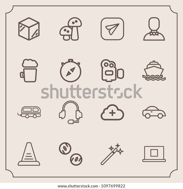 Modern, simple vector icon set with currency, beer,\
wizard, finance, car, mushroom, web, white, magic, magician,\
package, step, template, transport, communication, business,\
alcohol, nature, bus\
icons
