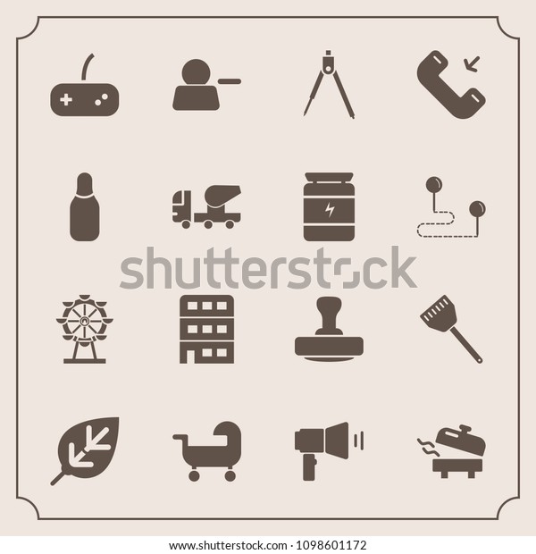 Modern, simple vector icon set with play, nature,\
stamp, baby, london, park, tool, heater, natural, city, plant,\
megaphone, architecture, game, house, eye, instrument, home,\
delete, sign, cone\
icons