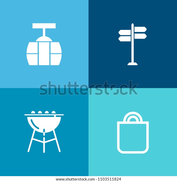 Modern, simple vector icon set on colorful\
background with tram, giving, bbq, vehicle, sign, street, way,\
train, grilled, celebration, urban, holiday, surprise, gift,\
travel, pointer, female\
icons