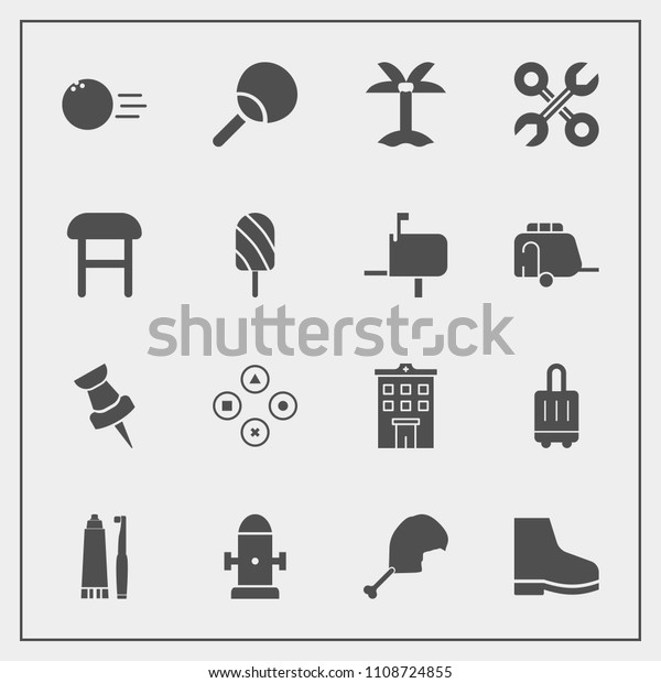 Modern Simple Vector Icon Set Airport Stock Vector Royalty Free