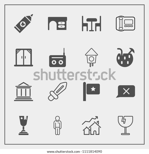 Modern Simple Vector Icon Set Brush Stock Vector Royalty Free