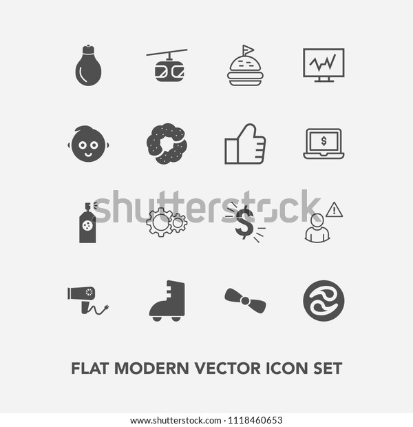 Modern Simple Vector Icon Set Food Stock Vector Royalty Free