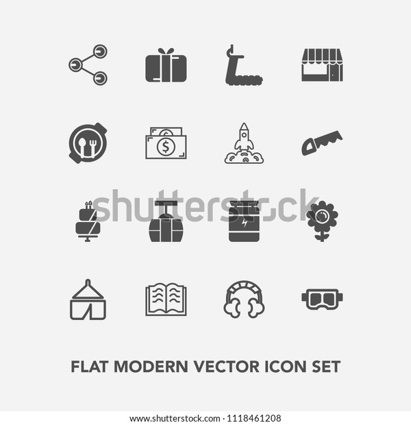 Modern, simple vector icon set with page, share,\
book, social, education, food, treadmill, cake, music, snorkel,\
bodybuilding, camp, car, sky, nutrition, sweet, sign, holiday,\
summer, pie, sound\
icons