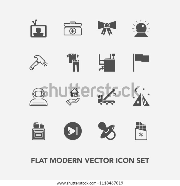 Modern, simple vector icon set with infant, truck,\
music, aid, food, cooking, space, spacesuit, baby, technology,\
pacifier, fashion, emergency, cosmonaut, play, modern, rent,\
astronaut, travel\
icons