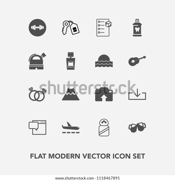 Modern Simple Vector Icon Set Plane Stock Vector Royalty Free