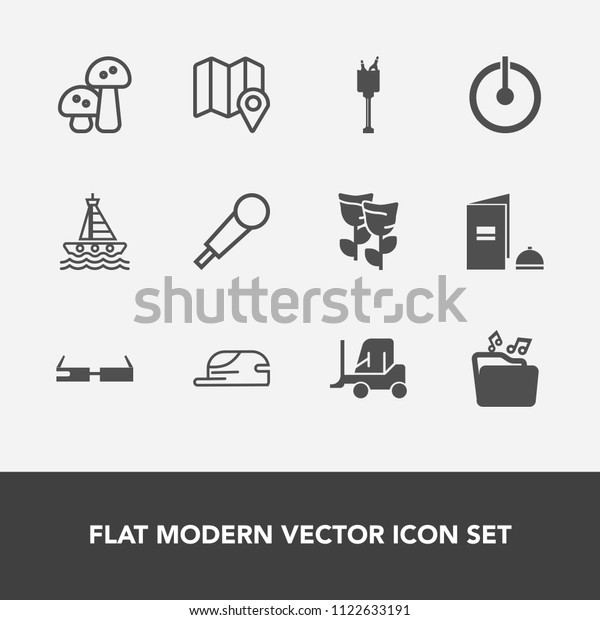 Modern, simple vector icon set with fashion,\
mushroom, technology, pin, drink, karaoke, flower, button, ice,\
car, cap, boat, mic, sound, travel, brochure, water, music, wine,\
white, modern, book\
icons