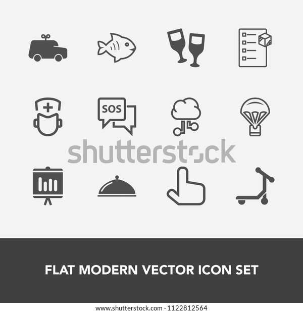 Modern, simple vector icon set with annual, white,\
medicine, glass, danger, play, service, wine, click, food, child,\
document, pointer, hospital, jump, restaurant, internet, transport,\
fish, red icons