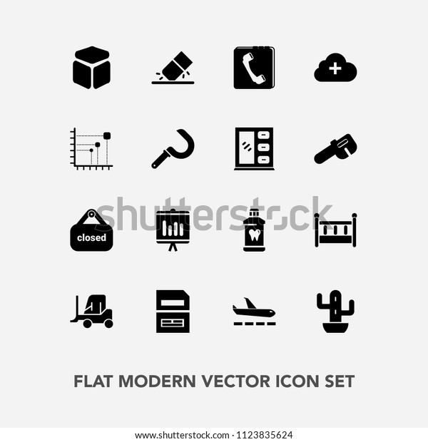 Modern Simple Vector Icon Set Desert Stock Vector Royalty Free