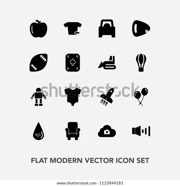 Modern, simple vector icon set with car, football,\
celebration, american, apple, play, birthday, guitar, chair,\
stadium, machine, food, ball, photo, child, healthy, drop, baby,\
clothing, fashion\
icons