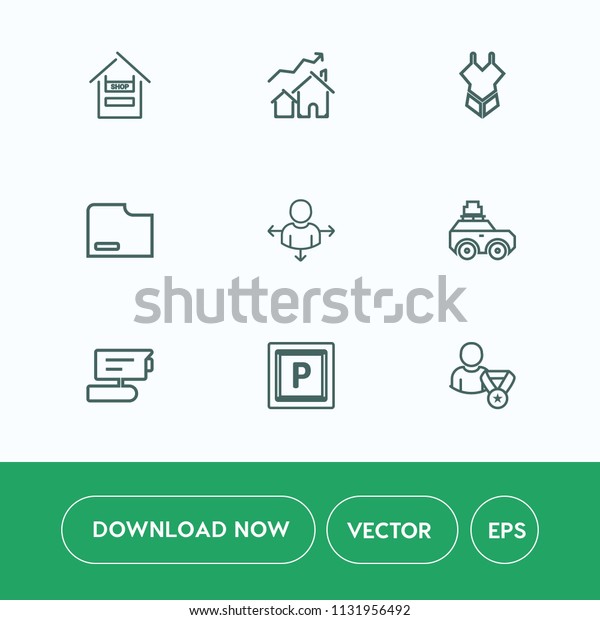 Modern, simple vector icon set on white background\
with swimsuit, home, beach, supermarket, vacation, bikini, price,\
direction, road, luggage, business, customer, camera, fashion, tv,\
sign, shop icons