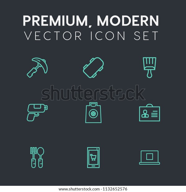 Modern Simple Vector Icon Set On Stock Vector Royalty Free