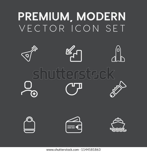 Modern Simple Vector Icon Set On Stock Vector Royalty Free - 