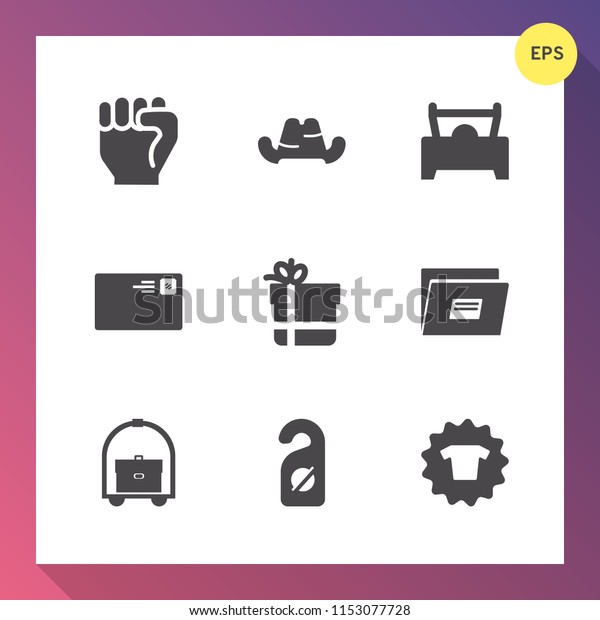 Modern, simple vector icon set on gradient\
background with hat, travel, style, computer, privacy, automobile,\
hand, clothes, internet, robot, business, baseball, send, car,\
transportation, sign\
icons