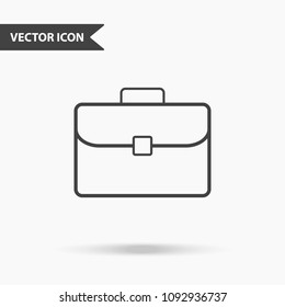 Modern and simple vector illustration of a diplomat bag icon. Flat image with thin lines for application, presentation, website, business presentation, infographics on an isolated background.