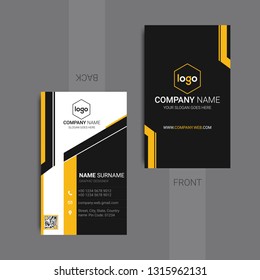 Modern simple vertical business card template Vector abstract creative business cards - Vector