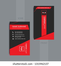 Modern simple vertical business card template Vector abstract creative business cards - Vector
