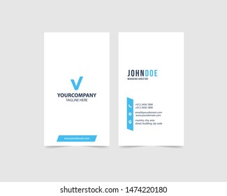 modern , simple , vertical business card template collection