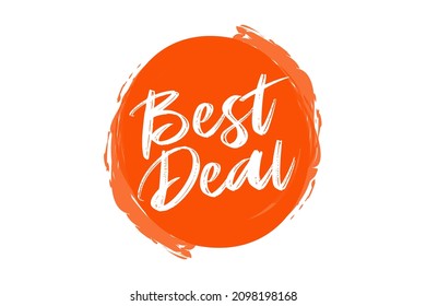 Modern, simple, vibrant typographic design of a saying "Best Deal" in tones of red color. Cool, urban, trendy and playful graphic vector art 