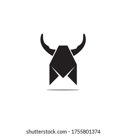 Modern simple viking helmet logo design