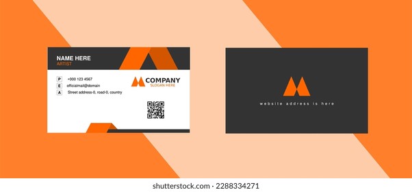 Modern simple visiting card template design