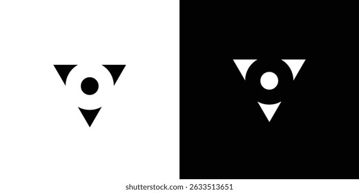 Modern and simple VO initials logo design