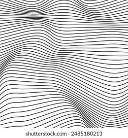 Fondo de topografía de línea ondulada simple moderna