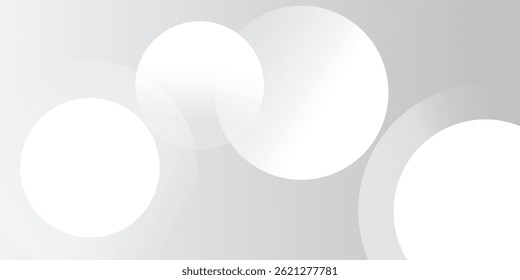 Modern simple white abstract waves background. Circle Creative eps 10
