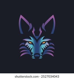 Vetor de logotipo de lobo moderno e simples. Adequado para qualquer negócio, especialmente relacionado com personagens de animais lobos.