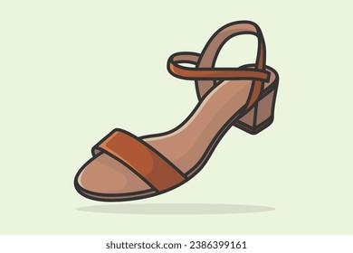 Modern Simple Woman Footwear Sandal Shoe vector illustration. Beauty fashion objects icon concept. Girls fashion sandal shoe vector design.