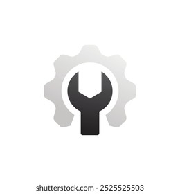 Modern simple wrench logo design