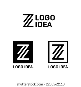 modern simple Z line logo