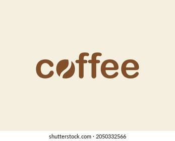 Modern and simplistic coffee bean design. The logo is the perfect choice for a cafe business. coffee shop