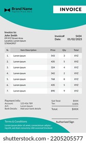 Factura simplista moderna para las empresas