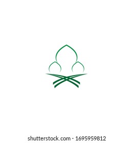 Modern simplistic mosque design stock vector
