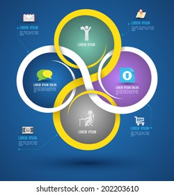 Modern Simply infographic template ,Vector illustration. can be used for workflow layout, diagram, business plan, web template.