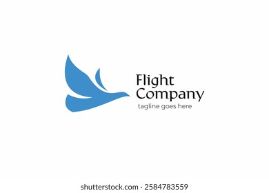 Modern Simply Shape Flying Bird Logo Design for Airlines and Corporate Branding Flight Company