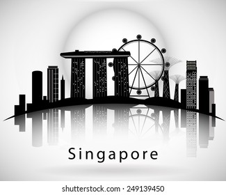 Modern Singapore City Skyline Design