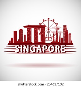 Modern Singapore City Skyline Design