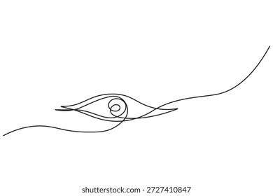 Moderne einzeilige Illustration sauberen Umriss Stil mit nach oben kehrenden Flick