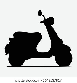 Modern sit-down scooter with small wheels