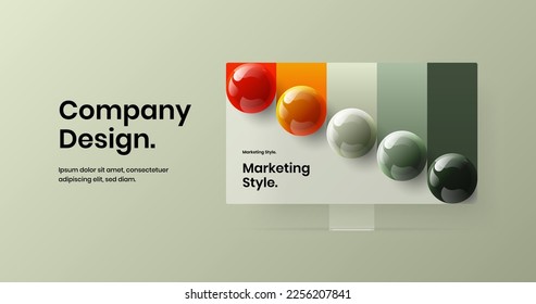 Modern site screen design vector illustration. Minimalistic computer display mockup presentation concept.
