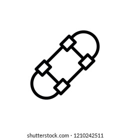 Modern skateboard icon