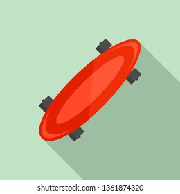 Modern skateboard icon. Flat illustration of modern skateboard vector icon for web design