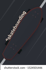 Modern Skateboarding illustration. Colorful Skate Board banner