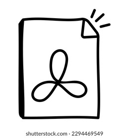 Un icono moderno y esquemático del formato de archivo 