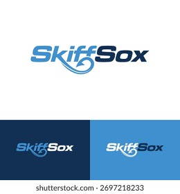 Modern Skiff Sox logo design