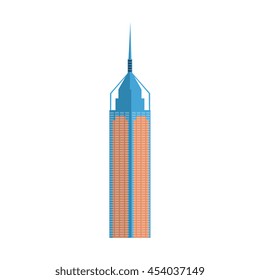 Modern Skscraper Hong Kong Building Simplified Icon