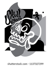 Modern skull abstract design
